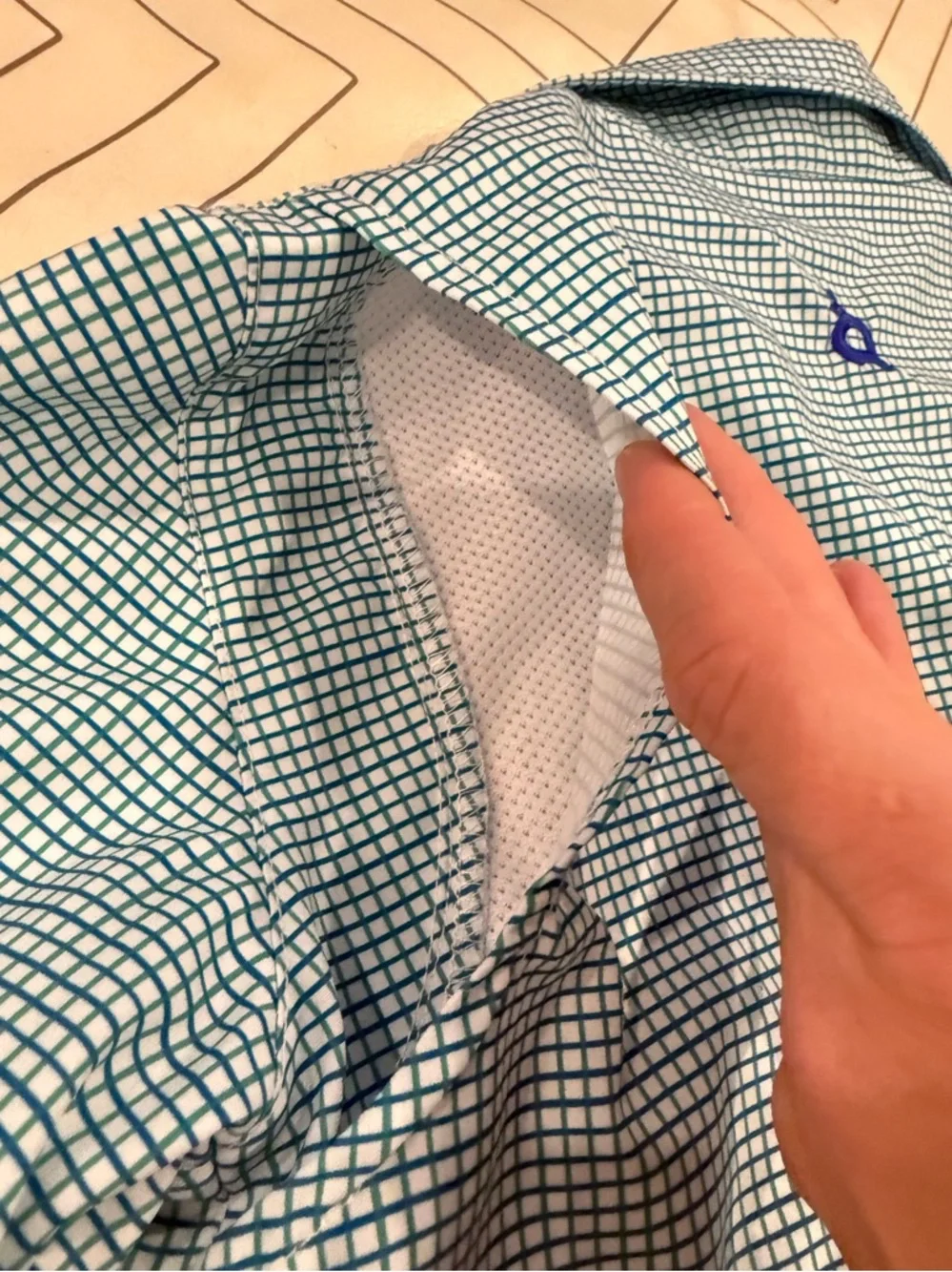 Blue Quail Checkered Fishing Guayabera Button Down - Picture 10 of 11